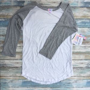 LuLaRoe Randy, white and grey, size Small